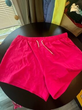 SHEIN Hot Pink Athletic Drawstring Shorts
